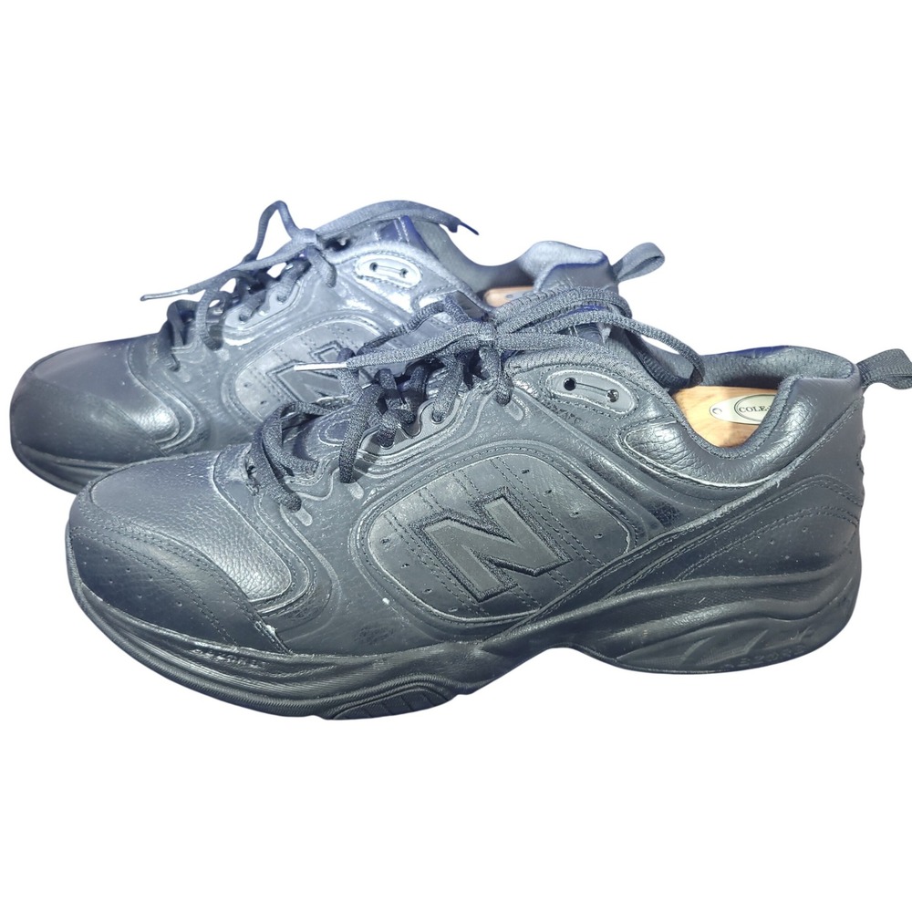 New Balance 623 Cross Training Shoes Mens 9.5 Black Leather MX623AB Dad Sneaker